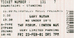 London Ticket 2001